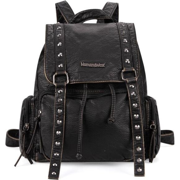 Backpack Purse for Women Rivets Bronze